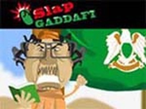 Slap gaddafi