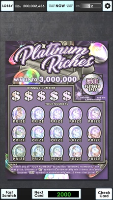 Lucky Lottery Scratchers
