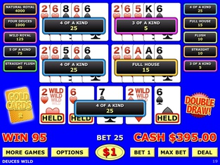 Double Draw Video Poker 5 Play