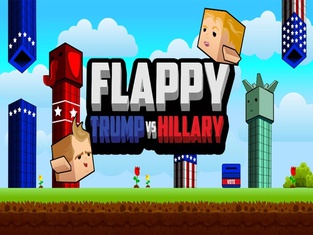 Flappy Donald Trump vs. Hillary Election Run – Face Off Flyer President
