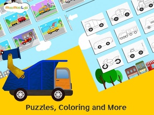Car and Truck - Puzzles, Games, Coloring Activities for Kids and Toddlers by Moo Moo Lab