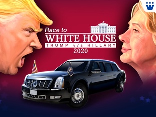 Race to White House - 2020 - Trump vs Hillary