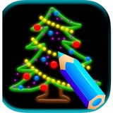 Doodle Draw Coloring Book Pad - fun color & paint on drawing Christmas game for kids (boys & girls)