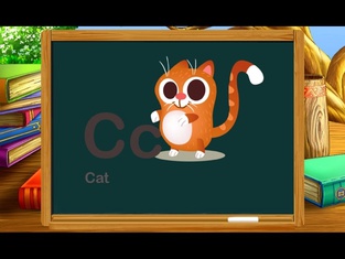 ABC Kids Games Words - Cat Animal First Steps Draw