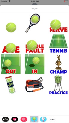 Animated Tennis Stickers