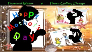 A¹ M Postcard maker and photo gallery design for happy mother's day from greeting cards booth
